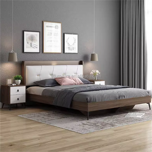 Juego de Muebles de Dormitorio para Apartamento Económico con Cama de Madera Sólida, Mesitas de Noche, Armario y Tocador Combinados para Espacios Pequeños - Product Image 5
