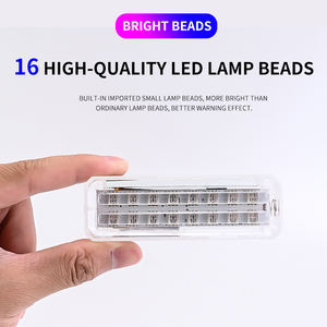 Luz Estroboscópica Solar de Advertencia para Automóviles YFL, Luz Anticolisión Trasera para Motocicletas, Lámpara Eléctrica Solar de Doble Fila Colorida de 6V 2W - Product Image 4