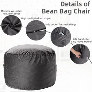 Pouf géant en peluche unique pour adulte personnalisé, housse confortable en peluche, pouf <span class=keywords><strong>de</strong></span> Noël pour adultes, chaises ergonomiques - Product Image 4
