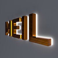 Logo de magasin 3d rétro-éclairé avec lettre de canal, panneau Led extérieur