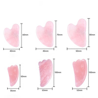Vente chaude Rose Quartz Gua Set sha Pierre Anti-âge Soins de la peau Gua Sha Ensemble Masseur Facial Pur Naturel Rose Quartz Gua Sha