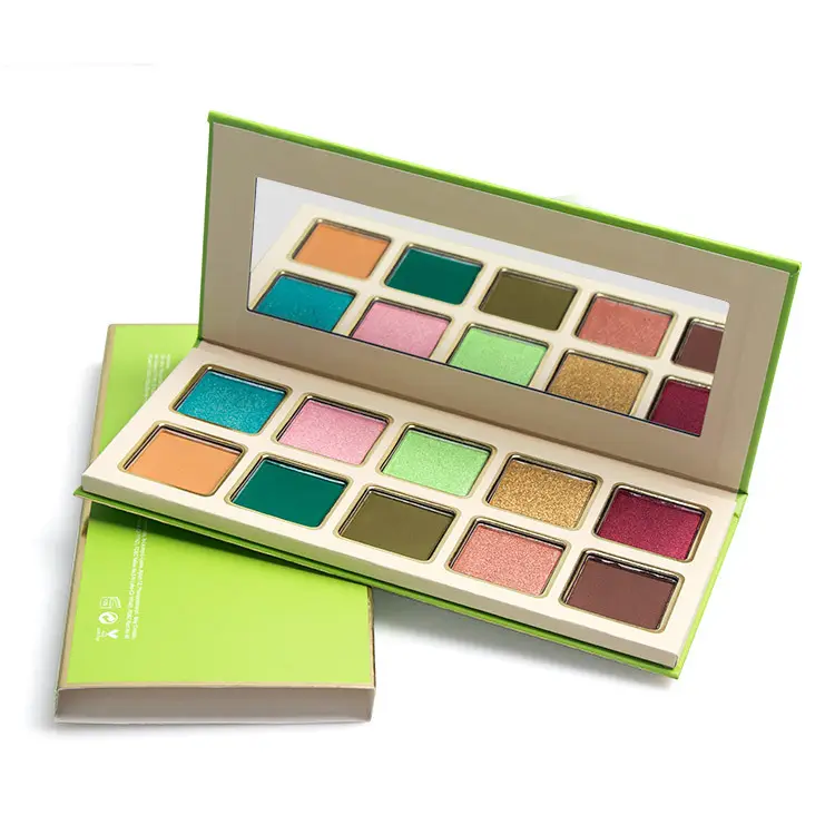 Paleta de cores pop fácil de misturar, cosméticos de alta pigmentação portátil fosco brilhante, sombra de 10 cores