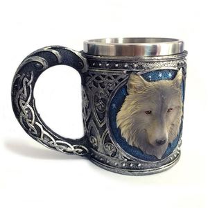Wolf Head 3D Resin Stainless Steel Mug Cartoon Animal Design Gift <b>Cup</b> for Advertising & PromotionTrendy Drinking <b>Cup</b> - Product Image 2