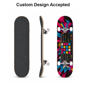 Patineta Completa Personalizada OEM de 7 Capas de Madera de Arce, 80 cm, Plataforma Doble, Diseño <span class=keywords><strong>Retro</strong></span> de los 90, Gráficos <span class=keywords><strong>CRT</strong></span> Floppy, para Adultos - Product Image 4