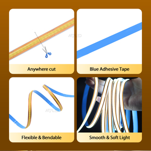 Nouveau produit 480LEDs 8MM IP20 24V 3000K blanc chaud 10 W/M bande LED COB coupe libre - Product Image 6