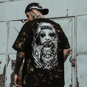 Streetwear <strong>Goth</strong> Skull Digital Print <strong>Tshirt</strong> High Quality O Neck Slim Fit Vintage t Shirt Summer Elastic Wrinkle-Resistant T-shirt - Product Image 5