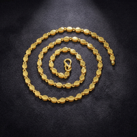 Chaîne en laiton plaqué or micro 14K 18K 24K, style maillons ovales ou motif feuille, colliers de mode, vente en gros