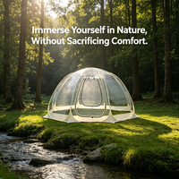 Tente bulle transparente en PVC pour le camping en plein air, observation des étoiles, imperméable, gonflable, installation facile, pour dormir en extérieur