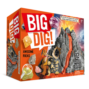 Set Mainan Edukasi STEM Blok Berbentuk Gunung Berapi Koleksi Batu Berbeda yang Luar Biasa Set Penggalian Besar Kit Penggalian Batu Favorit - Product Image 1