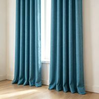 Tissu de rideau occultant 100 % polyester aspect lin XinLan, plusieurs couleurs disponibles pour les projets de rideaux résidentiels et hôteliers