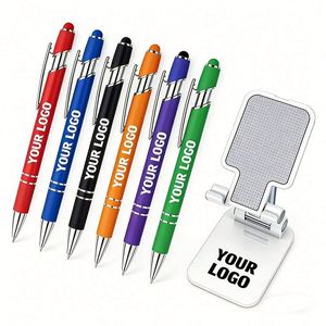 Bolígrafo de Metal con Punta Táctil de Goma Suave y Logotipo Personalizado para Regalos Promocionales y Empresariales - Product Image 1