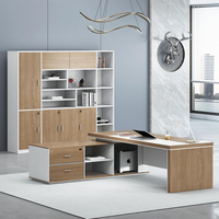 Bureau de direction moderne sur mesure en gros pour patron PDG directeur Bureau de direction commercial convertible en panneaux de bois