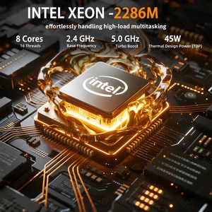 Mini-serveur Xeon E-2176M/2186M/2276M/2286M avec prise en charge de la <span class=keywords><strong>RAM</strong></span> ECC, double LAN, Win11 Proxmox/ESXi, idéal pour Homelab, bureau ou station de travail compacte - Product Image 2