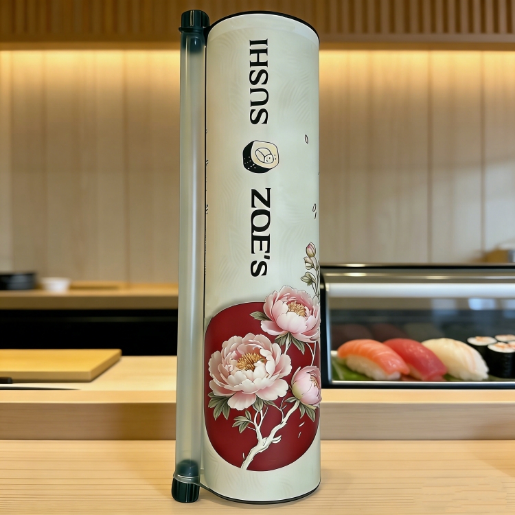 Biodegradable Custom Design Recyclable Eco-Friendly Food-grade Push-Up Paper Tube for Sushi Rice Vegetable Rolls Snack Packaging
