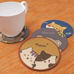 Chịu nhiệt Pan Pads Hot dishe nồi chủ sở hữu dễ thương cầu vồng tùy chỉnh Silicone silicon cao su PVC bảng placemat Coaster cho uống - Product Image 3