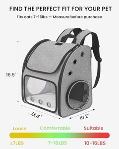 Bolsa de Viaje Expandible para Mascotas de hasta 18 Libras, Mochila para Perros y Gatos, para Animales Pequeños - Product Image 4