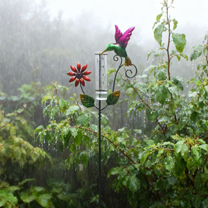 Cilindro medidor <span class=keywords><strong>de</strong></span> lluvia <span class=keywords><strong>de</strong></span> hierro forjado para exteriores, con vaso <span class=keywords><strong>de</strong></span> vidrio colector, herramienta <span class=keywords><strong>de</strong></span> jardín, con tapón - Product Image 4