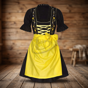 La Nouvelle Dame Dirndl Oktoberfest Costume Bavarois National Rose Plaid Clubwear Cosplay Carnaval Halloween Fancy Party Dress - Product Image 3