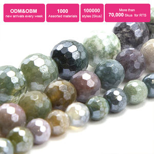Wholesale <strong>Indian</strong> Agate With Luster Faceted Round Beads for Necklace Making - Product Image 2