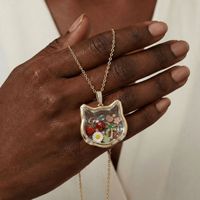 Collier pendentif en verre vintage SongYi, breloque DIY, plaqué or, certificat CE pour la Saint-Valentin