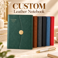 Carnet de notes A5 aspect cuir en gros, logo personnalisé en relief, couverture ondulée avec boucle métallique ronde, plusieurs couleurs disponibles