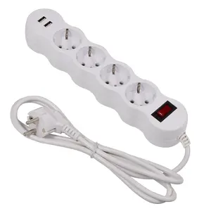 4 AC outlet eu power socket strip with switch for Residential