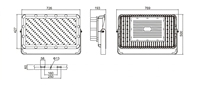 TG21-1000L 791837 1000W 2000W Projecteur LED en aluminium IP56