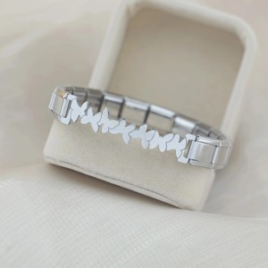 Bracciali con Charm Italiani all'Ingrosso Hapiship, Charm a Farfalla in Acciaio Inossidabile, Bracciale di <span class=keywords><strong>Alta</strong></span> Qualità G048 - Product Image 2