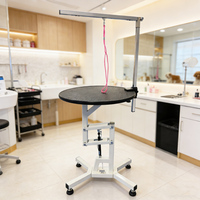 Table de toilettage hydraulique et pneumatique ronde et rotative, équipement de salon pour animaux de compagnie, pour chiens de grande, moyenne et petite taille
