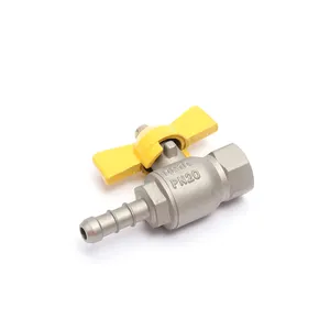 Customized Factory Price Air PN20 Water Air Pump Forged Brass Npt 1/4" 3/8" Hose Brass Mini Ball Valve