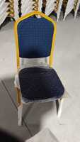 Chaises de banquet empilables en métal robustes de style ferme pour l'extérieur, idéales pour les restaurants, événements, mariages et hôtels (vente en gros)