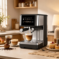 Máquina de Espresso Semiautomática Programable con Pantalla Táctil Anbolife de Alta Calidad y Gran Venta, para Espumar Leche, Ideal para Hoteles y Comercios