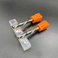 Fresa de compresión de 2 filos de corte ascendente y descendente, fresa espiral para trabajar la madera, broca de router CNC para mecanizado de materiales de madera