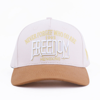 Gorra de Béisbol Qianzun Retro de 5 Paneles, 100% Algodón, Dos Tonos, Visera Curva, Logotipo Bordado en 3D Personalizado