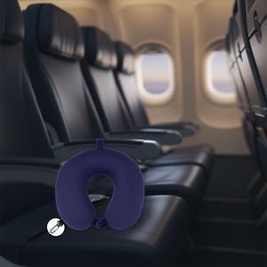 Cuscino da viaggio ILAN con supporto cervicale viscoelastico per dormire in aereo e in auto 36032 - Product Image 3