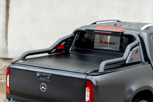 Cubierta de Tonneau de rodillo eléctrico <span class=keywords><strong>Mercedes</strong></span> Clase X, tapa de cama de camión retráctil automática, función de bloqueo, obturador de aluminio negro mate - Product Image 4