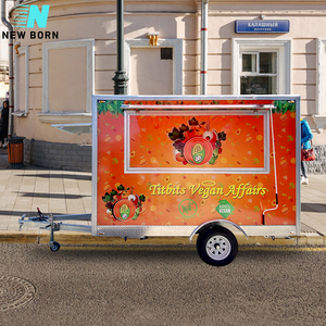 Carrito de comida de China en Pakistán carritos de hamburguesas comida a <span class=keywords><strong>la</strong></span> venta remolque de comida móvil con ruedas - Product Image 1