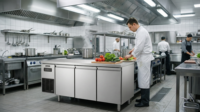 Congélateur commercial sous comptoir en acier inoxydable, réfrigérateur de travail, refroidisseur