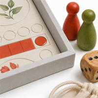 Jeu de société Ludo personnalisé de qualité supérieure pour enfants, jeu de puzzle, divertissement, compétition, en bois