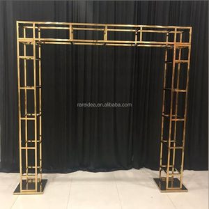 Nuevo Gazebo <span class=keywords><strong>de</strong></span> Acero Inoxidable Dorado para Bodas, Decoración <span class=keywords><strong>de</strong></span> Fondo, Soporte Metálico para Chuppah - Product Image 5