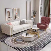 Ensemble de canapés en cuir et tissu, cadre en bois massif, pliable, personnalisable, style moderne classique de luxe léger, pour appartements grands/petits