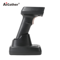 Escáner Inalámbrico de Mano con Lector de Códigos de Barras 1D y 2D, Distancia de Escaneo Larga de 1200 mm, con Base de Soporte