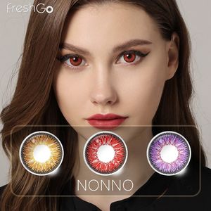Free Design Freshgo NONNO Maquillaje de alta calidad Círculo Cómodo Cosmético Lentes de contacto de colores Stock listo para Big Eye - Product Image 1