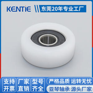 607RS Nylon Resin Flat Roller with Bearing-Coated <b>Rubber</b> Wear-Resistant 7*26*10mm Wholesale Manufacturer Made From EPDM SBR - Product Image 5