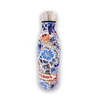 Botella para beber de acero inoxidable de alta calidad, termo, frasco de doble pared, 17oz, botellas de agua al vacío impresas en 3D personalizadas