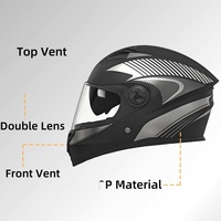 Nouveaux produits : Casques de moto en PP unisexes, légers, protection de la tête pour la conduite, fabriqués par des fabricants de casques de moto