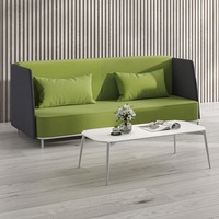 Meubles de bureau à usage général, ensemble de canapés de bureau en cuir synthétique, canapé à plusieurs places pour usage de bureau