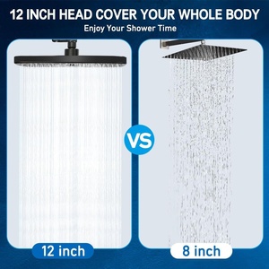 Ensemble <span class=keywords><strong>de</strong></span> douche mural en acier inoxydable avec système <span class=keywords><strong>de</strong></span> pluie et 5 modes, bras d'extension réglable, <span class=keywords><strong>kit</strong></span> <span class=keywords><strong>de</strong></span> douche pour <span class=keywords><strong>salle</strong></span> <span class=keywords><strong>de</strong></span> <span class=keywords><strong>bain</strong></span> - Product Image 4