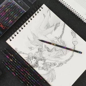 Usa Mairun Factory produce un ensemble de crayons à dessin noirs HB de haute qualité à prix abordable avec impression par transfert thermique complet et gommes, 12 pièces/boîte. - Product Image 3