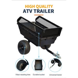 680kg açık çok fonksiyonlu bahçe Avt römork kamyon Tow-Goods mal taşıma ağır Atv vagon ile tekerlekler - Product Image 3